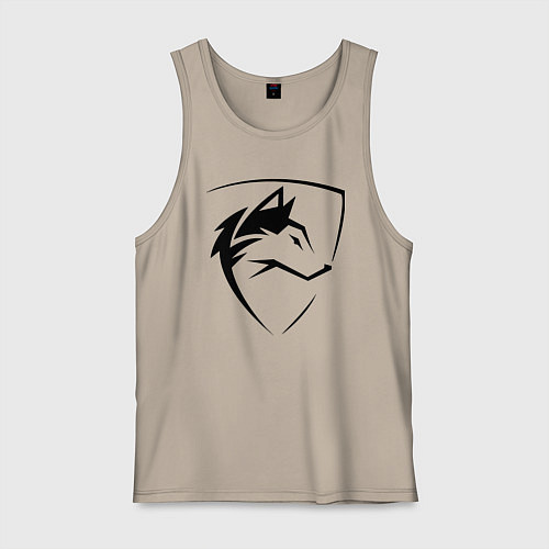 Мужская майка Wolf Emblem Jaw / Миндальный – фото 1