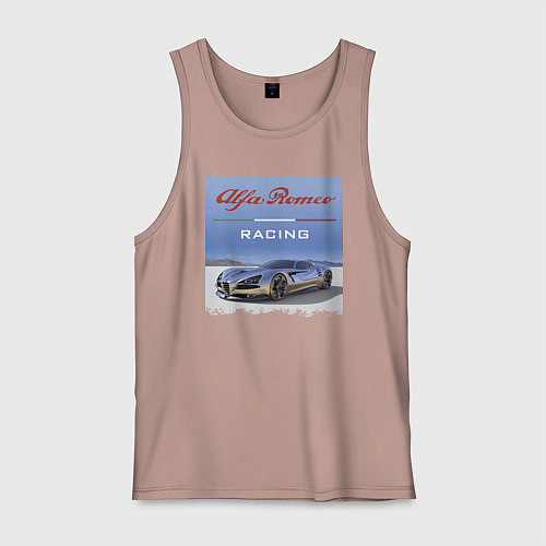Мужская майка Alfa Romeo Concept Desert / Пыльно-розовый – фото 1