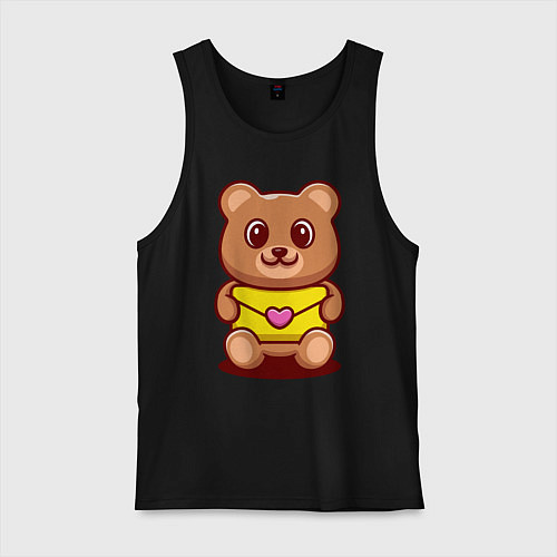 Мужская майка Bear & Heart / Черный – фото 1