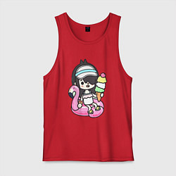 Майка мужская хлопок Toca Boca девочка геймер, цвет: красный