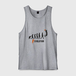 Майка мужская хлопок Баскетбольная революция, цвет: меланж