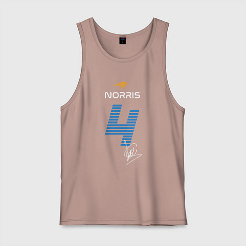 Мужская майка Ландо Норрис 4 / Пыльно-розовый – фото 1