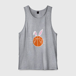 Майка мужская хлопок Basketball Bunny, цвет: меланж