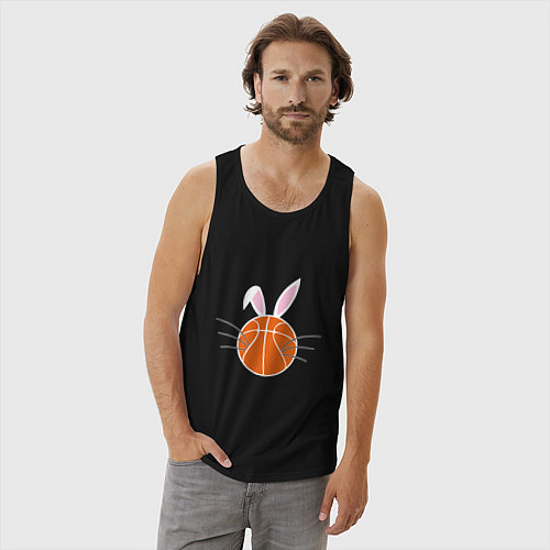 Мужская майка Basketball Bunny / Черный – фото 3