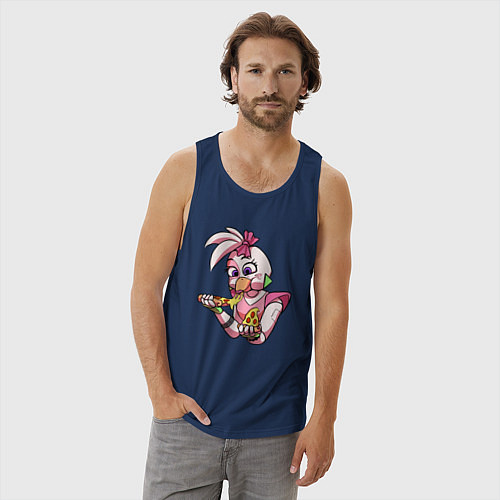 Мужская майка Five Nights at Freddys: Security Breach - Глэмрок / Тёмно-синий – фото 3