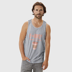 Майка мужская хлопок EMC2 КОФЕ, цвет: меланж — фото 2