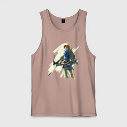 Майка мужская хлопок Link с луком, цвет: пыльно-розовый