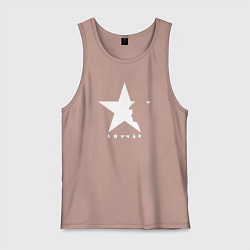 Майка мужская хлопок David bowie,, цвет: пыльно-розовый