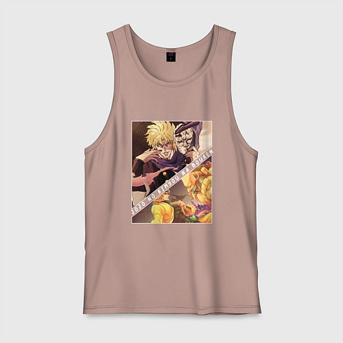 Мужская майка Дио Брандо из ДжоДжо / Пыльно-розовый – фото 1