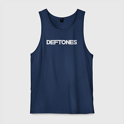 Майка мужская хлопок Deftones hard rock, цвет: тёмно-синий