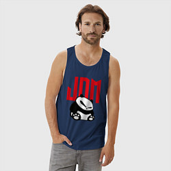 Майка мужская хлопок JDM Panda Japan Симпатяга, цвет: тёмно-синий — фото 2