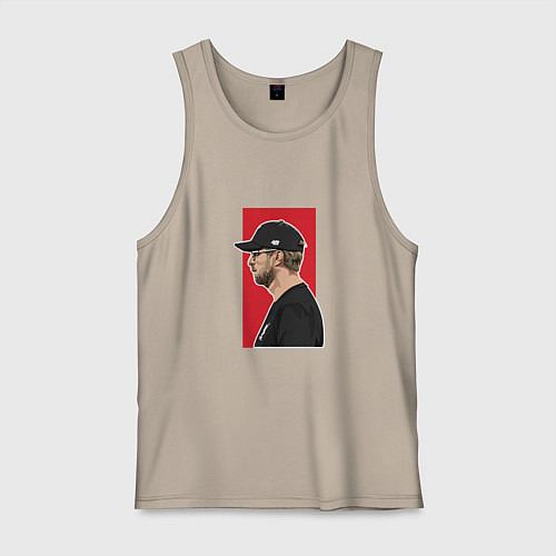 Мужская майка Юрген Клопп - Ливерпуль / Миндальный – фото 1