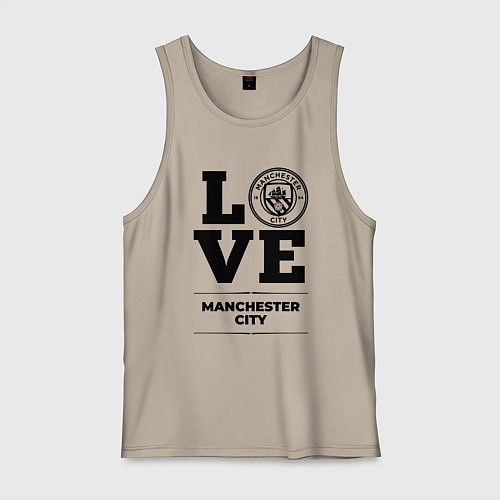 Мужская майка Manchester City Love Классика / Миндальный – фото 1