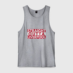 Майка мужская хлопок Straight Outta Liverpool, цвет: меланж