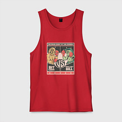 Майка мужская хлопок Биткоин против доллара Афиша Dollar vs Bitcoin, цвет: красный