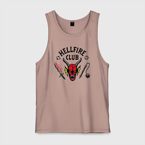 Мужская майка Hellfire Club Stranger Things 4 / Пыльно-розовый – фото 1