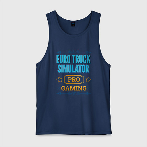 Мужская майка Игра Euro Truck Simulator PRO Gaming / Тёмно-синий – фото 1