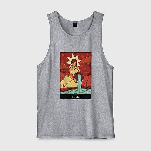 Мужская майка Звезда карта Таро The Star Tarot Card / Меланж – фото 1