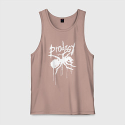 Майка мужская хлопок Draw white logo - Ant, цвет: пыльно-розовый