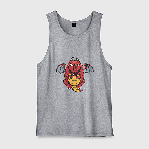 Мужская майка Крокодил - Дракон / Меланж – фото 1