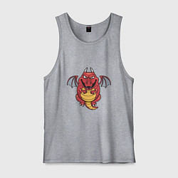 Майка мужская хлопок Крокодил - Дракон, цвет: меланж