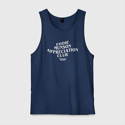 Мужская майка Eddie Munson Appreciation Club / Тёмно-синий – фото 1