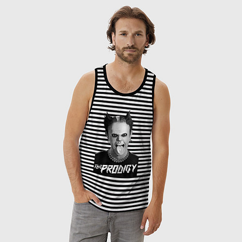 Мужская майка The Prodigy - firestarter / Черная тельняшка – фото 3