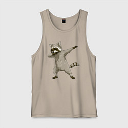 Майка мужская хлопок Даб енот, цвет: миндальный