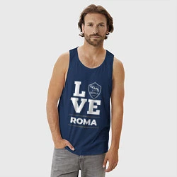 Майка мужская хлопок Roma Love Classic, цвет: тёмно-синий — фото 2
