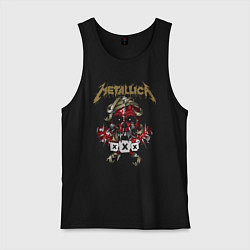 Майка мужская хлопок Metallica Череп, цвет: черный