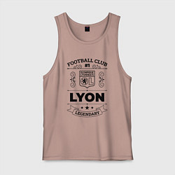 Майка мужская хлопок Lyon: Football Club Number 1 Legendary, цвет: пыльно-розовый