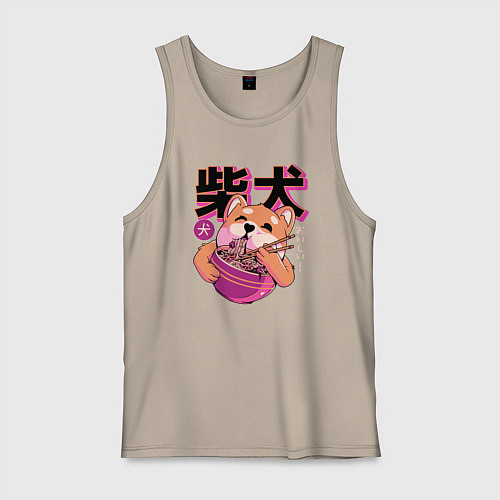 Мужская майка Japanese Shibu Inu / Миндальный – фото 1