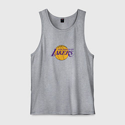 Майка мужская хлопок Лос-Анджелес Лейкерс NBA, цвет: меланж