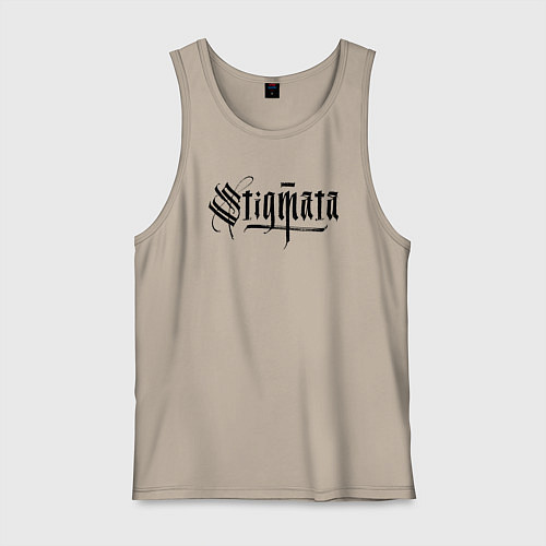 Мужская майка Stigmata логотип / Миндальный – фото 1