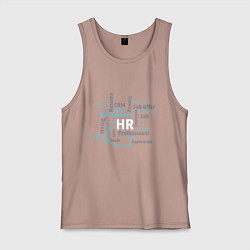 Майка мужская хлопок HR terms, цвет: пыльно-розовый