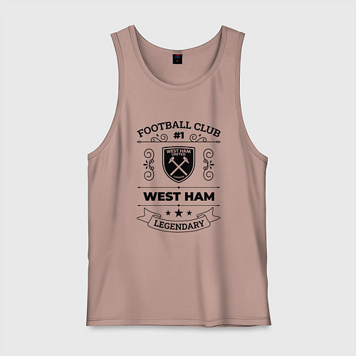 Мужская майка West Ham: Football Club Number 1 Legendary / Пыльно-розовый – фото 1