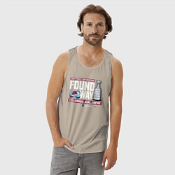 Майка мужская хлопок COLORADO AVALANCHE 2022, цвет: миндальный — фото 2