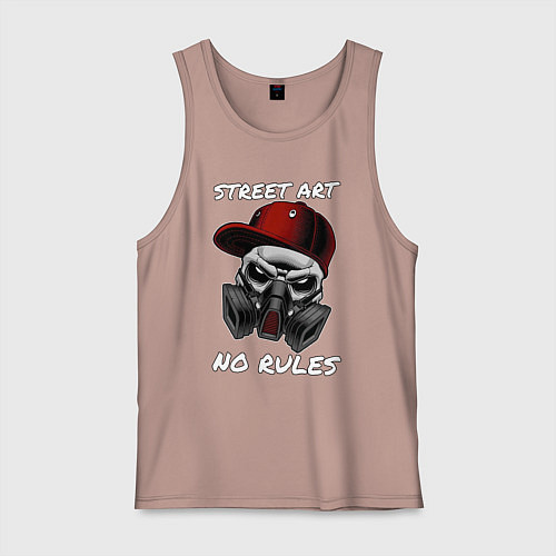 Мужская майка Street art - alien / Пыльно-розовый – фото 1