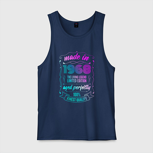 Мужская майка Made in 1968 / Тёмно-синий – фото 1
