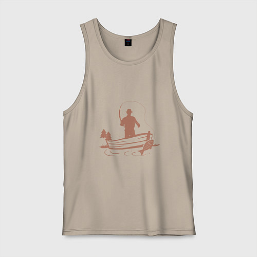 Мужская майка Рыбацкий заплыв / Миндальный – фото 1