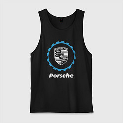 Майка мужская хлопок Porsche в стиле Top Gear, цвет: черный