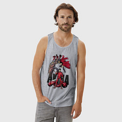 Майка мужская хлопок Akira anime, цвет: меланж — фото 2