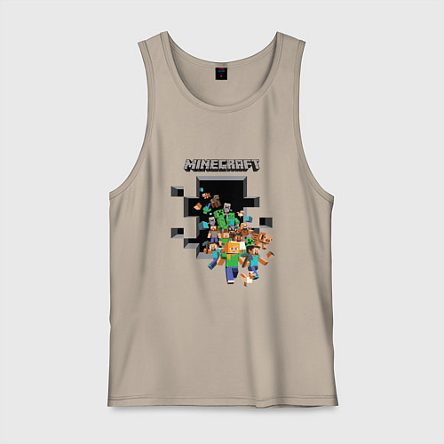 Мужская майка Логотип Майнкрафт / Миндальный – фото 1