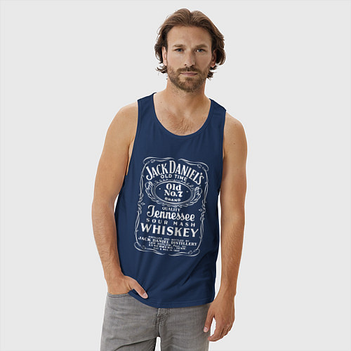 Мужская майка Джек Дэниелс легендарный виски / Тёмно-синий – фото 3
