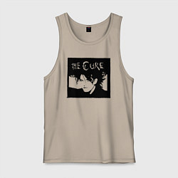 Майка мужская хлопок The Cure Роберт Смит, цвет: миндальный