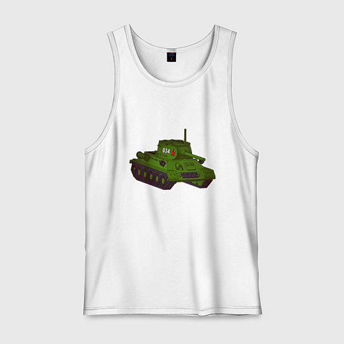 Мужская майка Самый обычный танк / Белый – фото 1