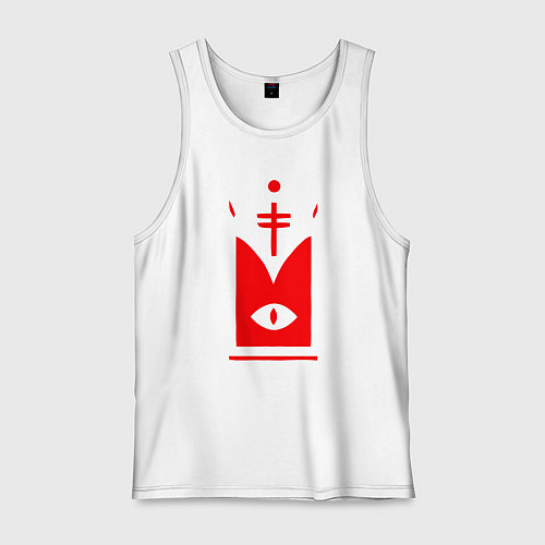 Мужская майка Око - Cult of the lamb / Белый – фото 1