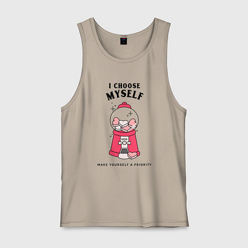 Мужская майка Я выбираю себя / Миндальный – фото 1