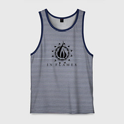 Майка мужская хлопок In flames - rock, цвет: синяя тельняшка