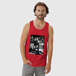 Майка мужская хлопок Depeche Mode 101 Vintage 1988, цвет: красный — фото 2